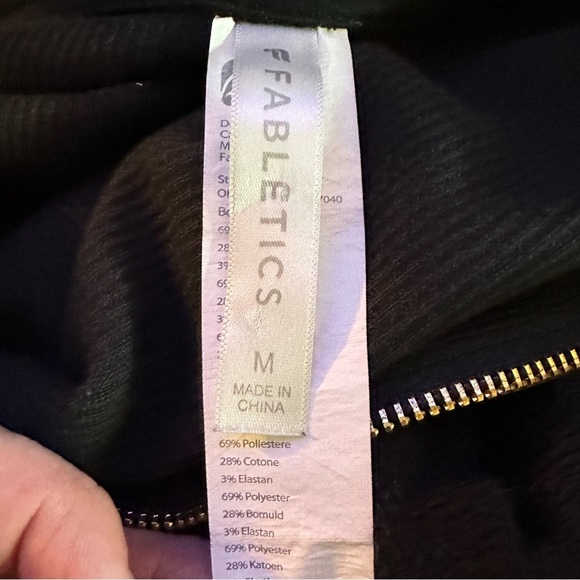 FABLETICS M Cozy cord woman black zip activewear casual soft onesie jumpsuit - Picture 8 of 16